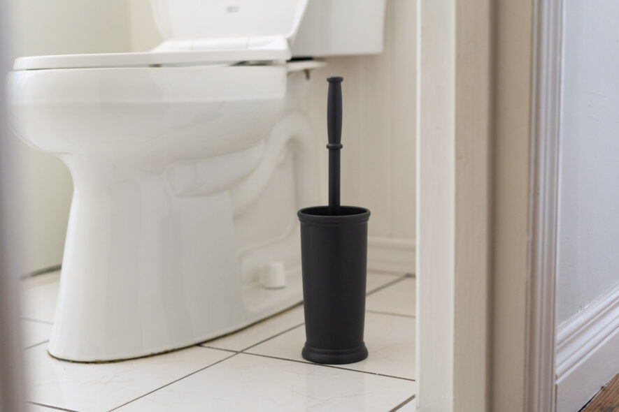 mDesign black toilet brush