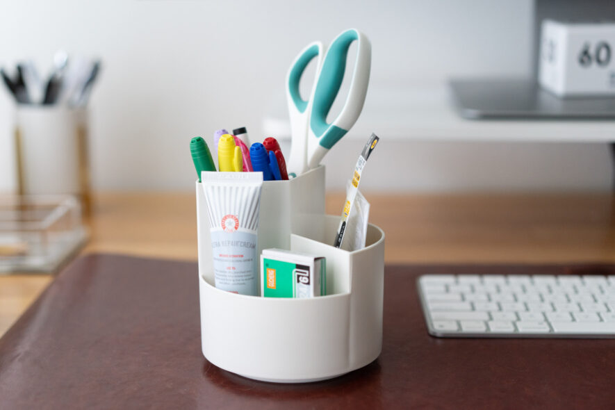 rotating art supply organizer